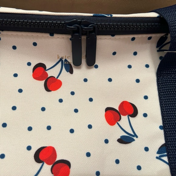 *New* Kate Spade Navy and Red Cherry Patterned Cooler Bag - Picture 6 of 13
